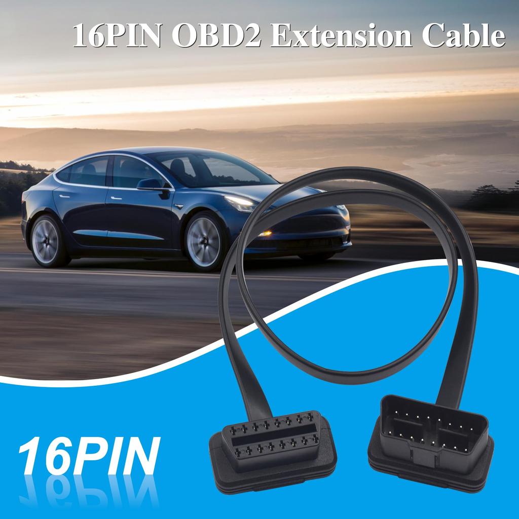 Duttek Auto OBD2 Auto Verlängerungskabel OBD2 16 Pin Stecker Buchse Verlängerungskabel, 16Pin