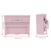 1:12 Doll House Accessories Mini Upright Piano Model Toy with Stool Simulation Furniture Pink