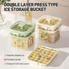 48 Grid Double Layer Portable One Press Ice Cube Maker Bucket with Ice Packs