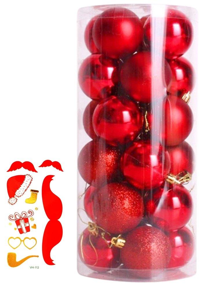 Madrugada Christmas Ornament Set Colors Tree Ball Christmas Party Includes 2 Tattoo S325 Balls, 24-Piece (11 Available), Decorations, Ornaments,