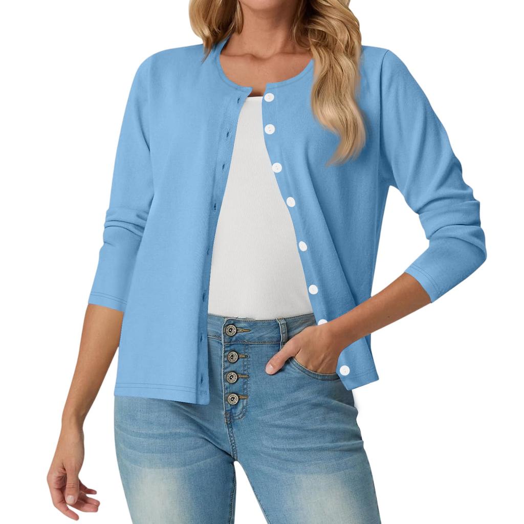Women's Fashion Casual Comfortable Solid Color Cardigan Jacket