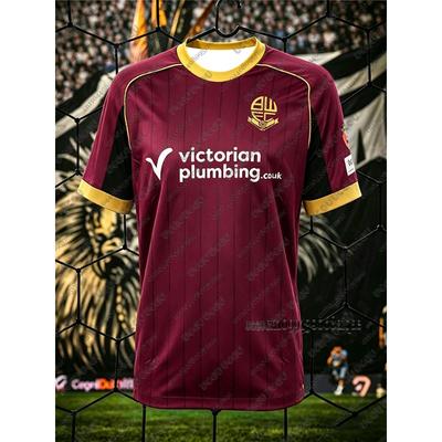 Summer Football Jerseys Cycling Sports Shirts Bolton Wanderers Home Away Kits Quick Dry Jerseys Adult/Kids Team Uniform