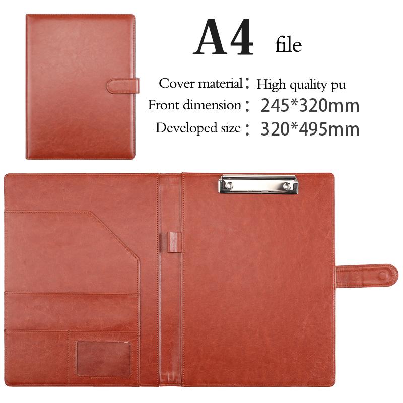 Yiyanyiyu A4 Conference Organiser Mixed Color PU Leather Document File Ring Binder Folder Model Jy202312