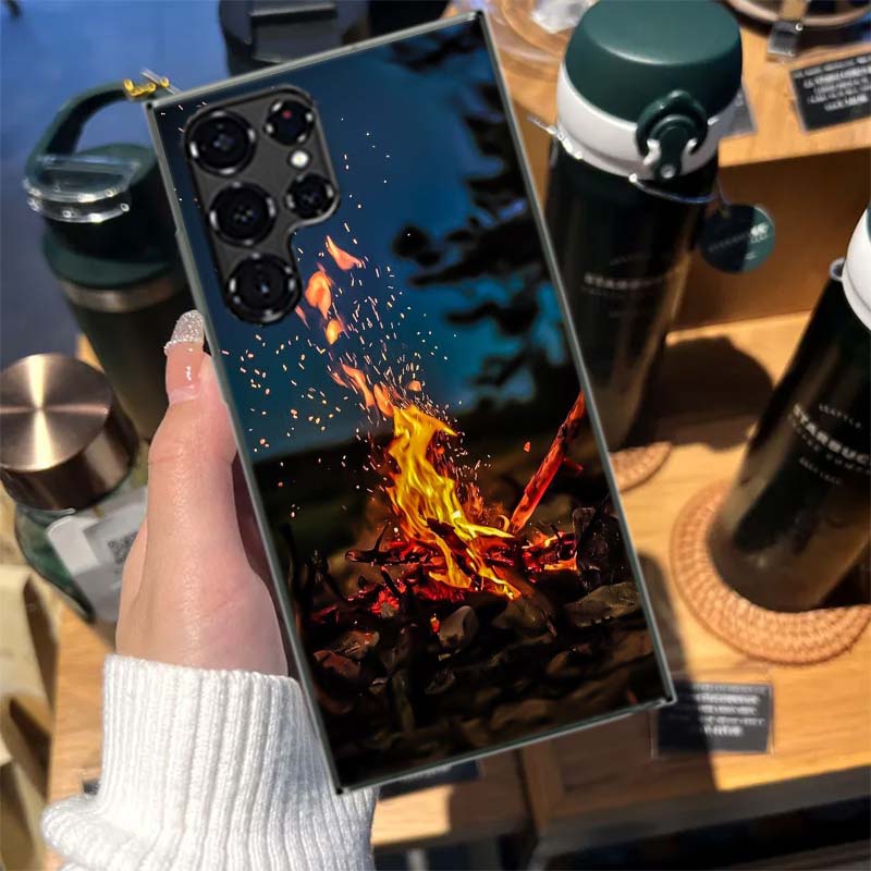 

Camping Bonfire Pile Cases Phone Case for Samsung Galaxy S26 Ultra S25 Edge S24 S23 FE S21 Plus S20 S22 Cover TPU Capa Shell Sho Samsung S23 Plus