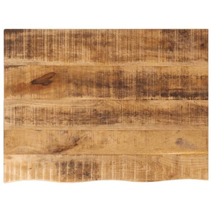 VidaXL Tabletop 80x60x2.5 Cm Live Edge Solid Mango Wood, Wooden Tabletop, Side Table Top, 370356