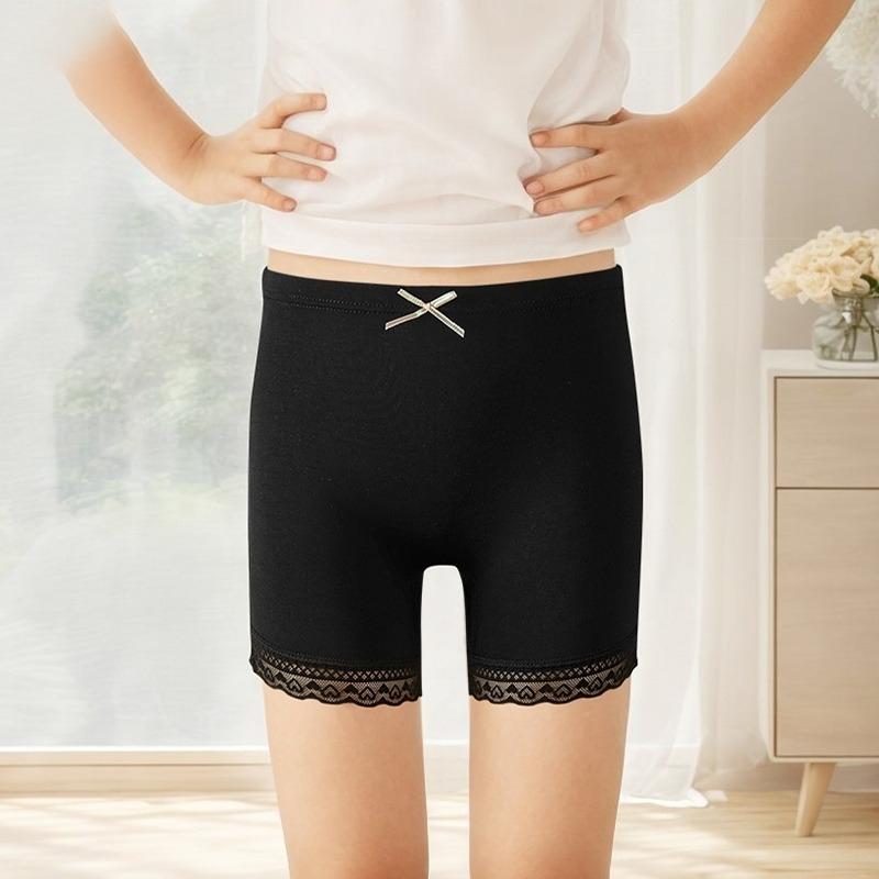MädchenModal 3-in-1 Sicherheitsshorts, Anti-Scheuern & Anti-Freizügigkeit, Hoher Schritt, Leggings Unterwäsche, Sommer Dünner Stil, Hohe Elastizität 3-4Y 100-110CM