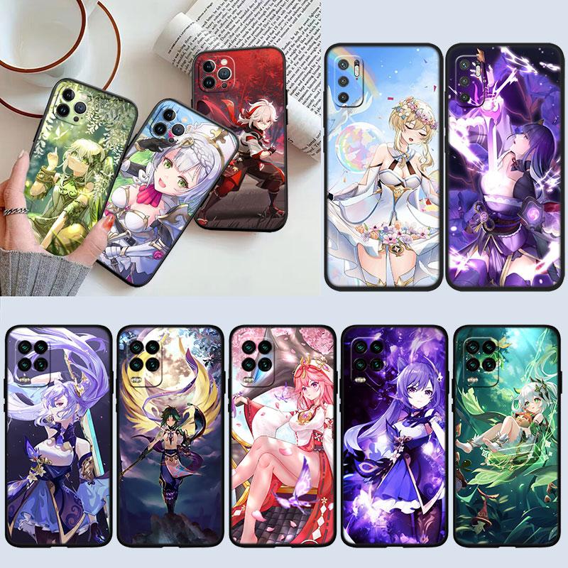 IK34 Genshin Impact Girl Phone Case for Samsung Galaxy S20 S21 S22 Ultra FE + Plus A21S A22 A24 A25 A26 A30 A30S A31