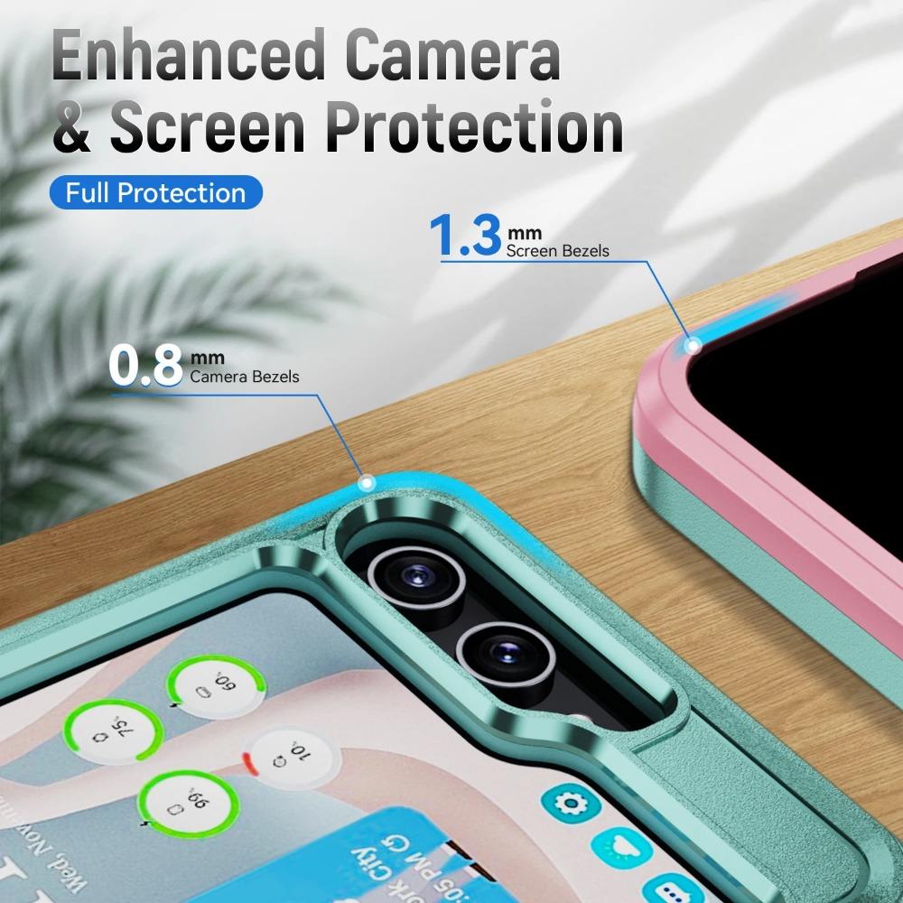 3 In 1 Hybrid Armor Shockproof Phone Case For Samsung Galaxy  Z Flip 6 Z Flip 4 5g Z Flip 5  Z Fold 4 5  Silicone Heavy Duty Protection Back Cover
