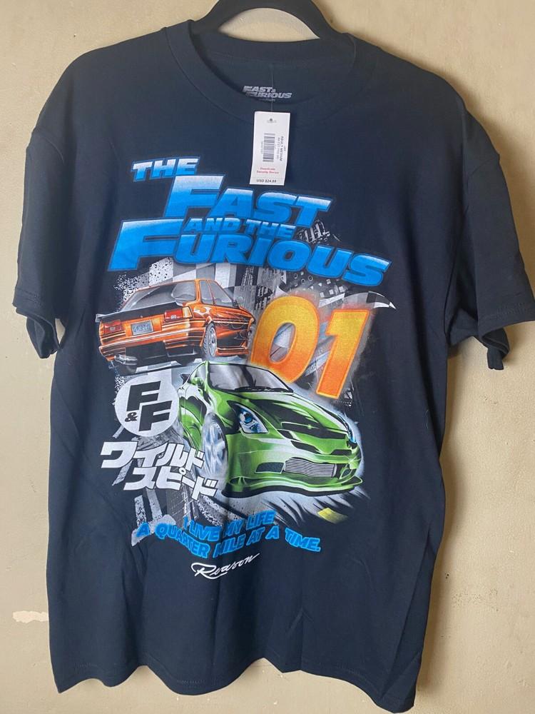 ФОРСАЖ Токийский дрифт Черная Высококачественная Унисекс Футболка L