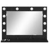 Black Oak Effect Washbasin Mirror 60 x 45 x 18 cm