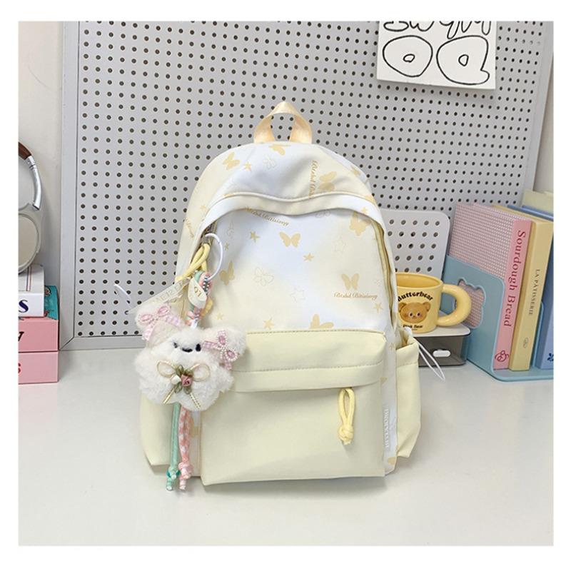 The New Schoolbag Is High-value, Fresh, Sweet, Literary and Cute Butterfly Backpack, Light Travel Backpack for Junior High School Students