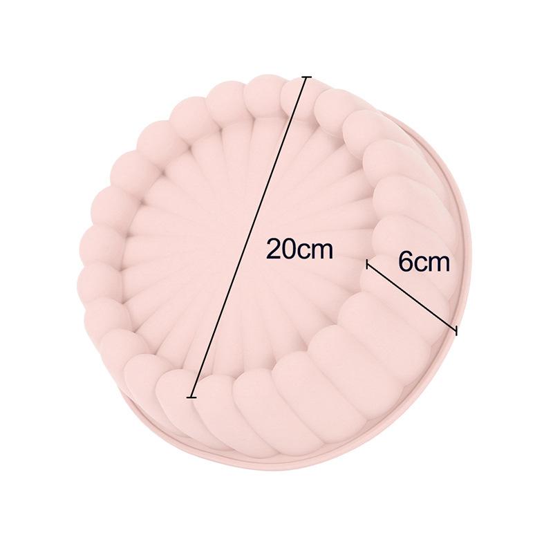 Silicone Cake Pan Round Air Fryer Oven Baking Pan Mold High Temperature Resistant Bread Toast Cake Mould