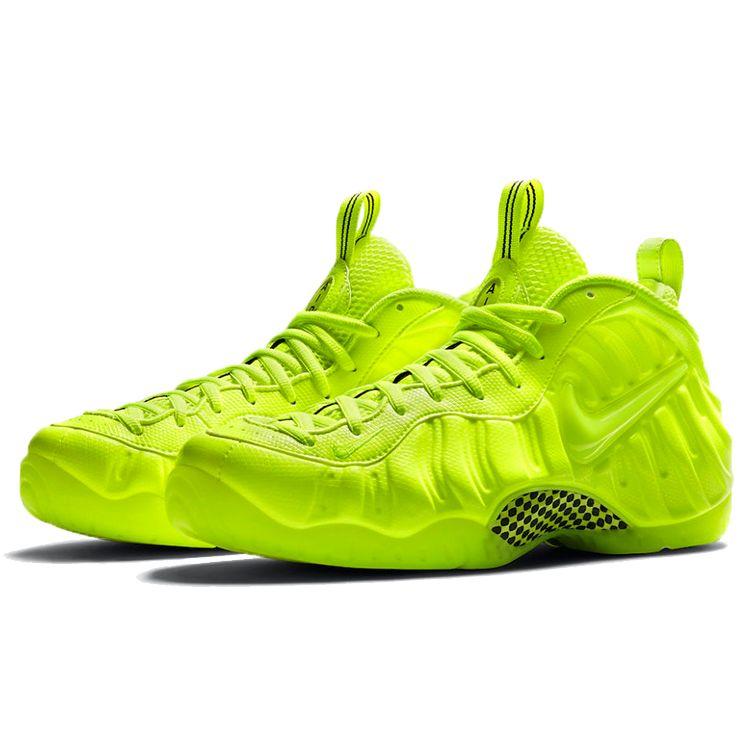 Nike Chaussures de Basketball Rétro Montantes Foamposite Pro Volt Réédition 2021 Baskets Homme Vert Fluorescent 624041-700(2021)