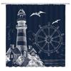 Lighthouse Shower Curtain Bathroom Decor Ocean Sunrise Nautical Seascape Shower Curtains Polyester Fabric Bath Curtain with Hook