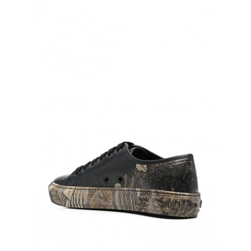 Salvatore Ferragamo Ferragamo Borg Cubic Lace Up Sneakers Black