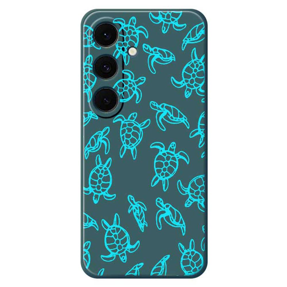 Für Samsung Galaxy S25 FE Hülle Schildpattmuster Druck Gerade Kante TPU Handy Rückseite