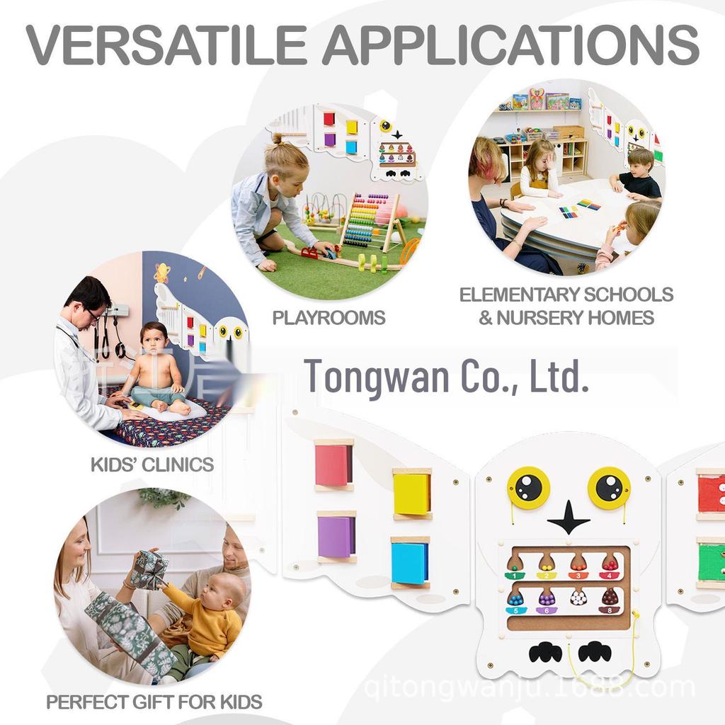 Multifunctional Children's Educational Wall Game Board & Wooden Decoration