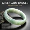 Bracelet en Jade véritable naturel blanc vert vert, sculpté à la main, breloque de mode chinoise, accessoires de bijoux, amulette, cadeaux