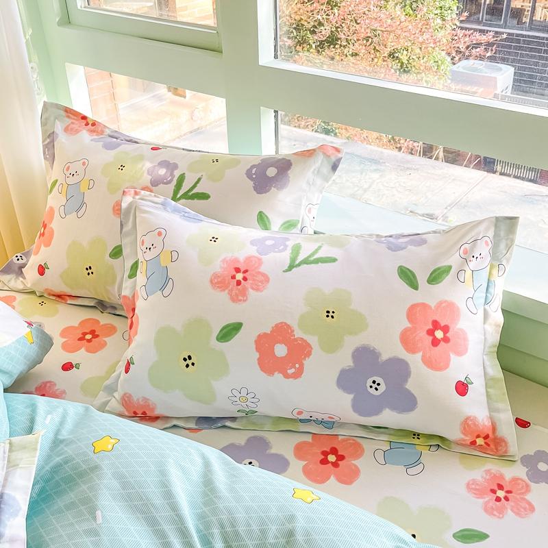 Hautfreundlicher Kissenbezug Reiner Baumwoll-Kissenbezug 48x74cm Kissenbezug 2 Stück Druck Kissenbezug Kissenbezug fundas de almohada