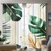 2 Pieces Tropical Monstera Leaf Print Pattern Curtains   Polyester Fabric   Suitable for Bedroom Living Room Decoration