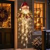 LED Snowflake Waterfall Hanging Decoration Christmas Door Hanger  Xmas Front Porch Decor