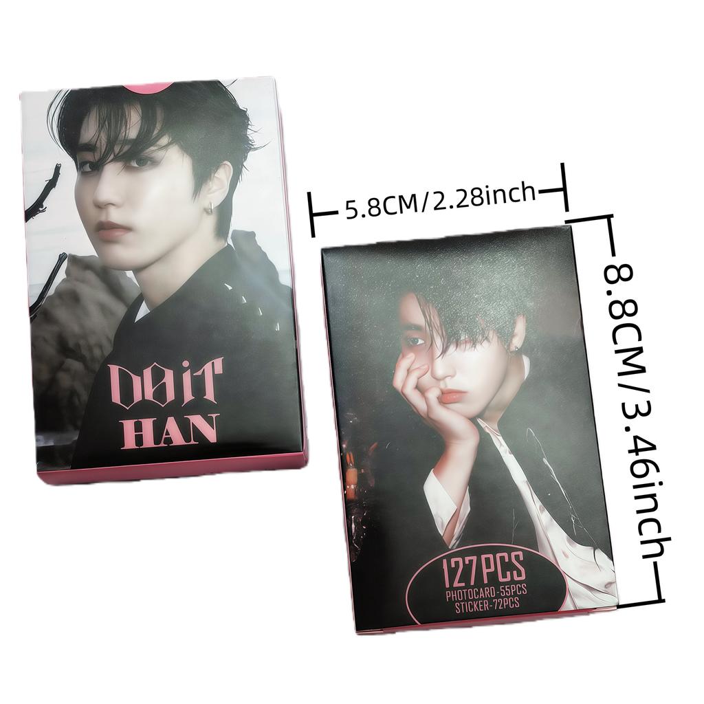 Sammler KOREAN POP 127 STÜCK Stray Kids HAN Fotokarten DO IT Album Fotokarte Geschenk Stray Kit Fans Jungen Mädchen Geschenke Sammlerkarten