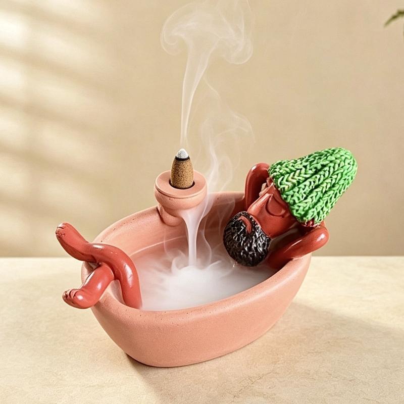 Incenses Stick Holders Backflow Incenses Burners Freestanding Decorative Accent for Office Desktop, Living Room, Bedroom, or Study