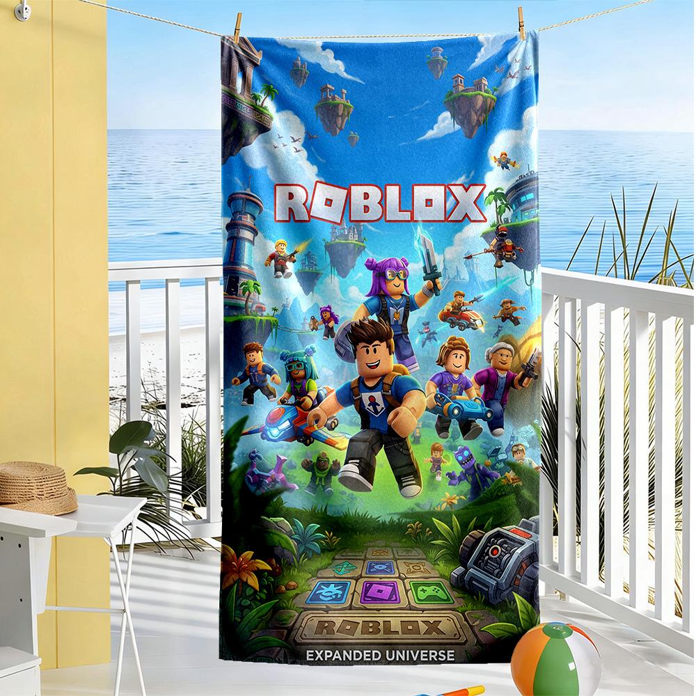 Asciugamano da Spiaggia Roblox Alta Assorbenza & Asciugatura Rapida Confortevole Leggero Perfetto per Viaggiare Yoga Campeggio e Nuoto