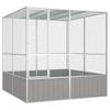 Vidaxl Aviary, Grey, 213.5X217.5X211.5 Cm, Galvanized Steel