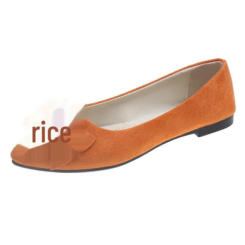 2025 Women's Solid Color Floral Pointed Flat Cloth Shoes with Embroidered Design In Large Sizes