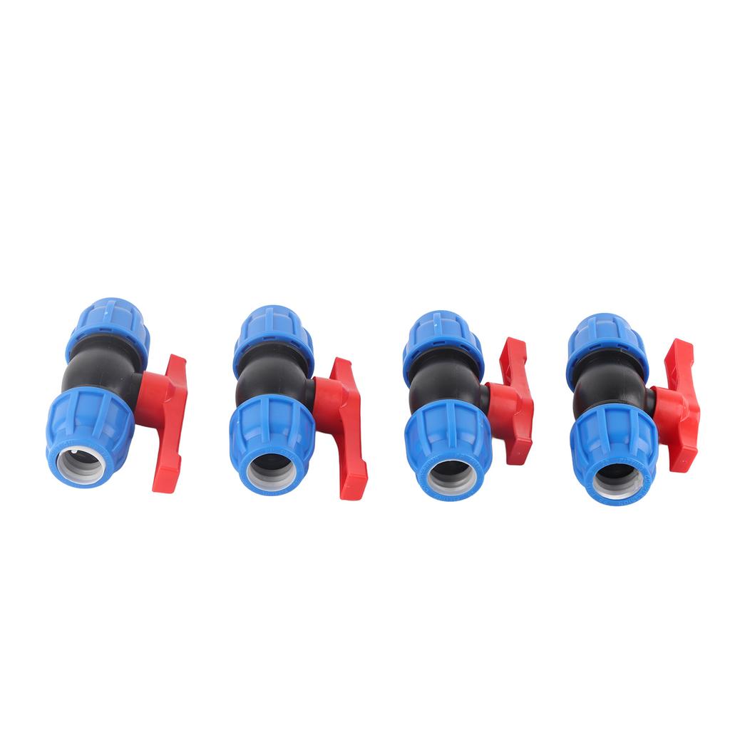 4 st PE Rak Kulventil Avstängningsventil Hem Trädgård Rörledningsbeslag Tillbehör 1 tum