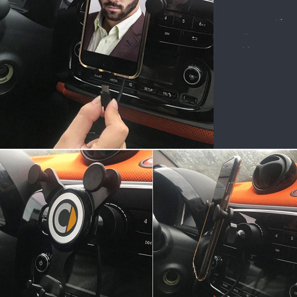 Car Mobile Phone Holder Vehicle 360-Degree Rotation Smartphone Bracket Gravity Linkage Cradle Automotive Automobile
