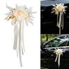 Ceremony Vehicle Handle Flower Ornament with Rose and Suction Cup for Wedding Car Styling and Photo Use