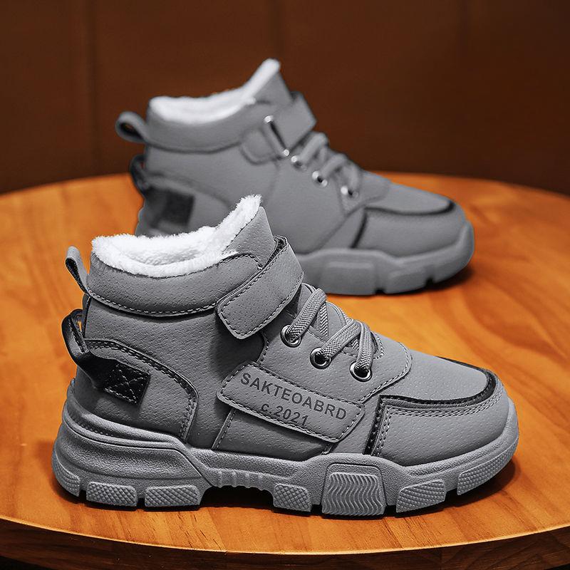 

Зимние детские ботинки для мальчиков, теплые зимние ботинки, нескользящие уличные ботинки, студенческая обувь, обувь для походов 37