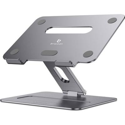 Laptop Stand - BROCOON - Universal 10-17" - Foldable - Adjustable - Grey Aluminum
