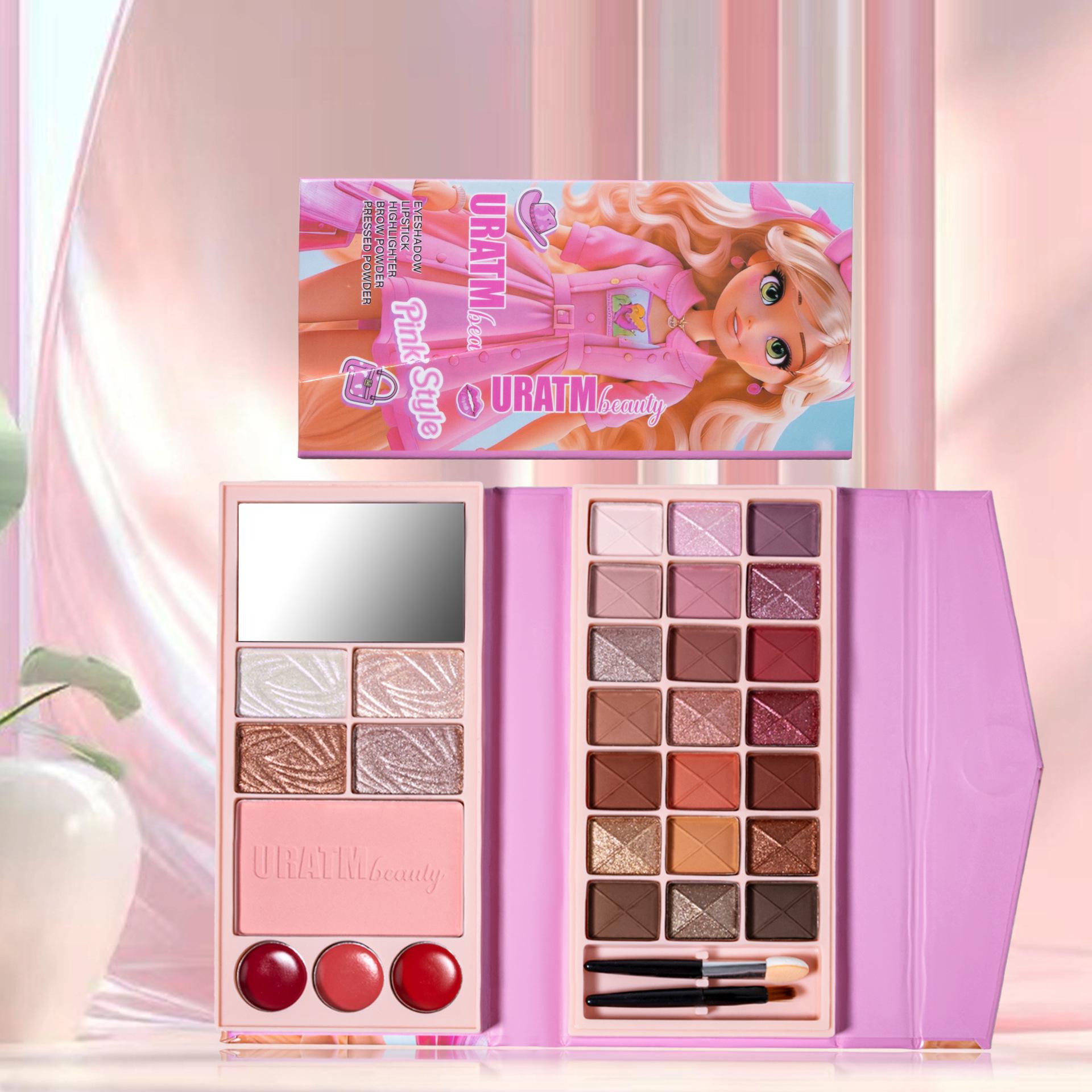 

Палетка для макияжа «Все в одном» 26 цветов: Матовые и мерцающие тени для век, помада, румяна, контур и хайлайтер 30g