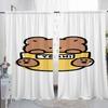 Home Interior Kitchen Curtains for Living Room 2 Pieces Blackout Curtains Door Curtain Cute Animals Partition Bedroom Decoration