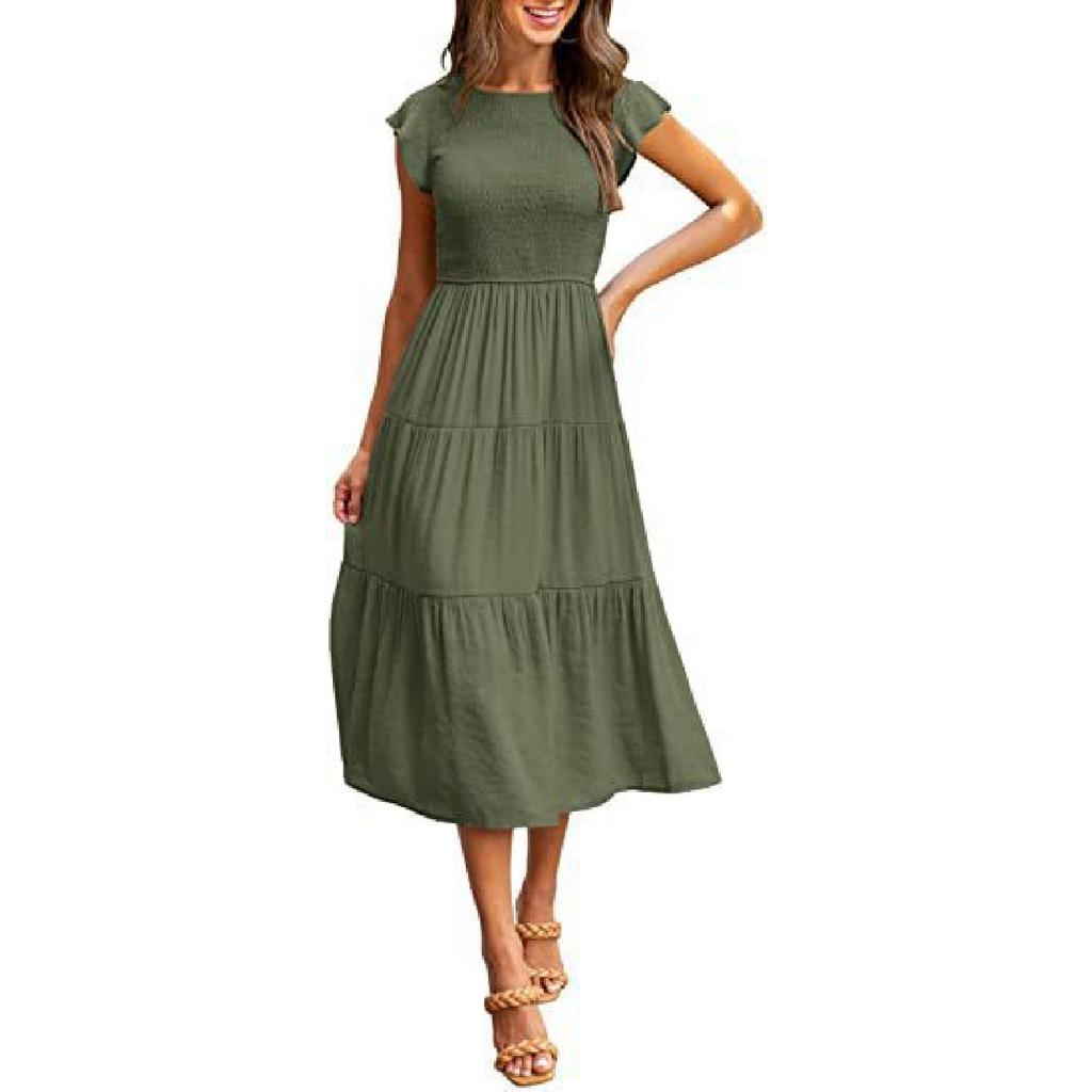 New Year Summer Vacation Beach Music Festival Commuting Work Comfortable Sexy Elegant Women'S Fashion Printed Dress
