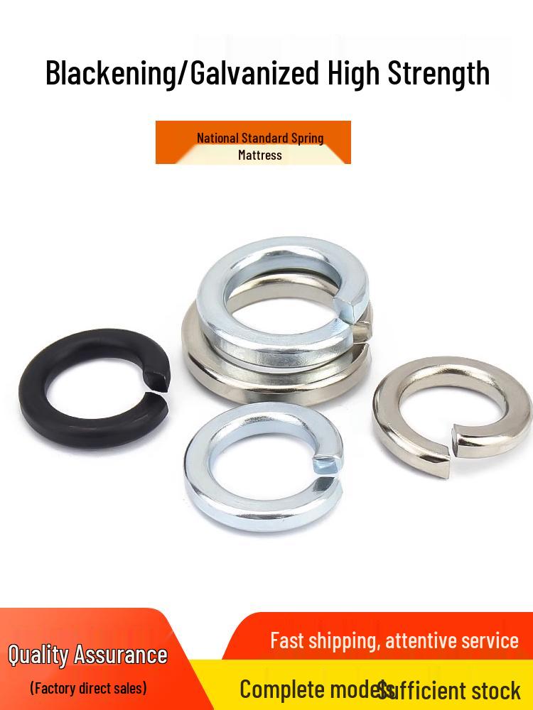 8.8 Grade Black Phosphate & Nickel-Plated 65 Manganese Spring Washer - Sizes M3 to M16