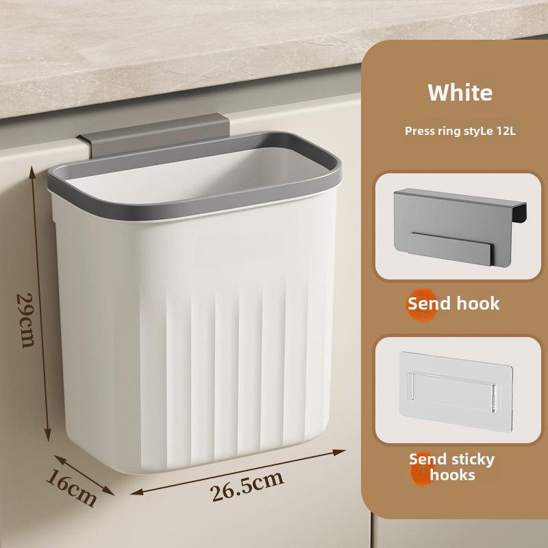 Coș de gunoi cu capac rabatabil montat pe perete pentru bucătărie, baie sau toaletă