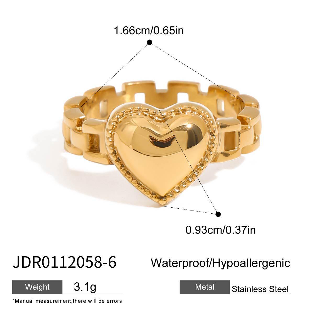 

Jieding Women s Titanium Steel Colorfast Watch Strap Finger Rings - Niche Stainless Steel Jewelry Design Size 8