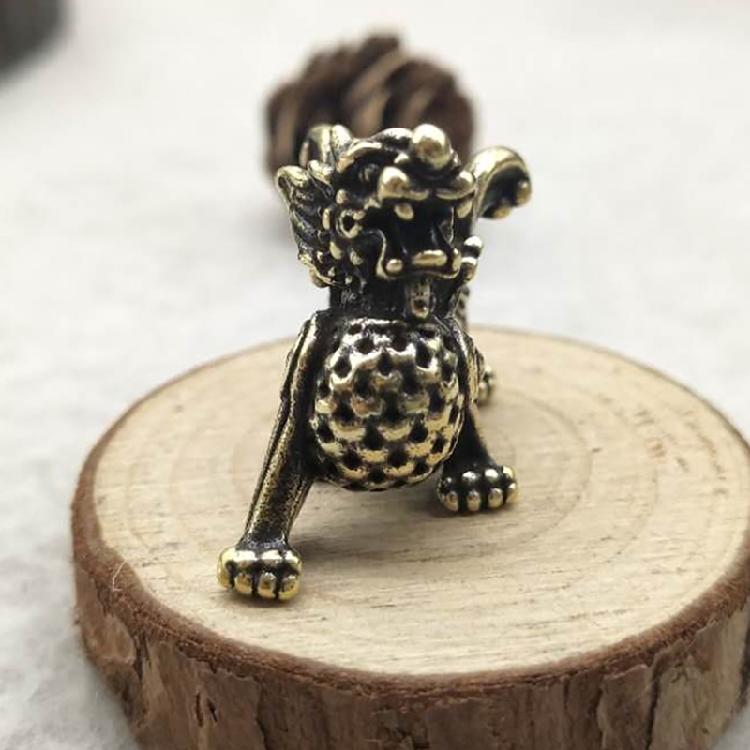 Symbolic Brass Fengshui Dragon Statue Figurine for Fengshui Wealth Gift