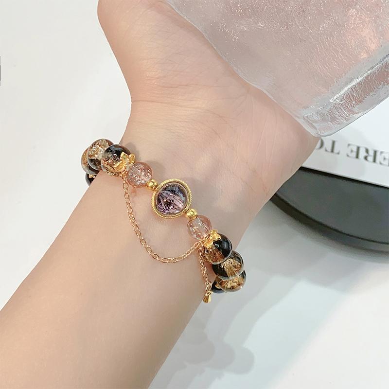 Personalized Glaze Beaded Tassel Bracelet Fashion Temperament Light Luxury Popular Couple Jewelry Gift