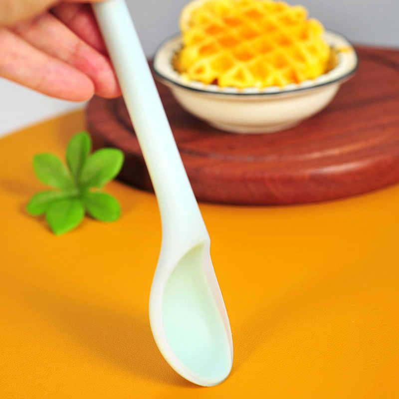Silicone Spoon Small Spoon With Long Handle Heat Resistant Easy To Clean Non-Stick Rice Spoons Tableware Utensil Kitchen Tool