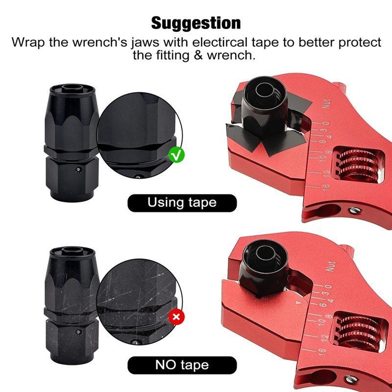 Adjustable Wrench For An Fitting Wrench 3AN-16AN Aluminum Spanner Tools For An Hose Fitting Adapter End