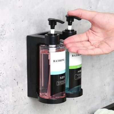 Convenient Wall Mounted Manual Soap Dispensers No Punching Clear Empty Pump Bottle Lock Large Capacity Hand Sanitizer Jar Toilet