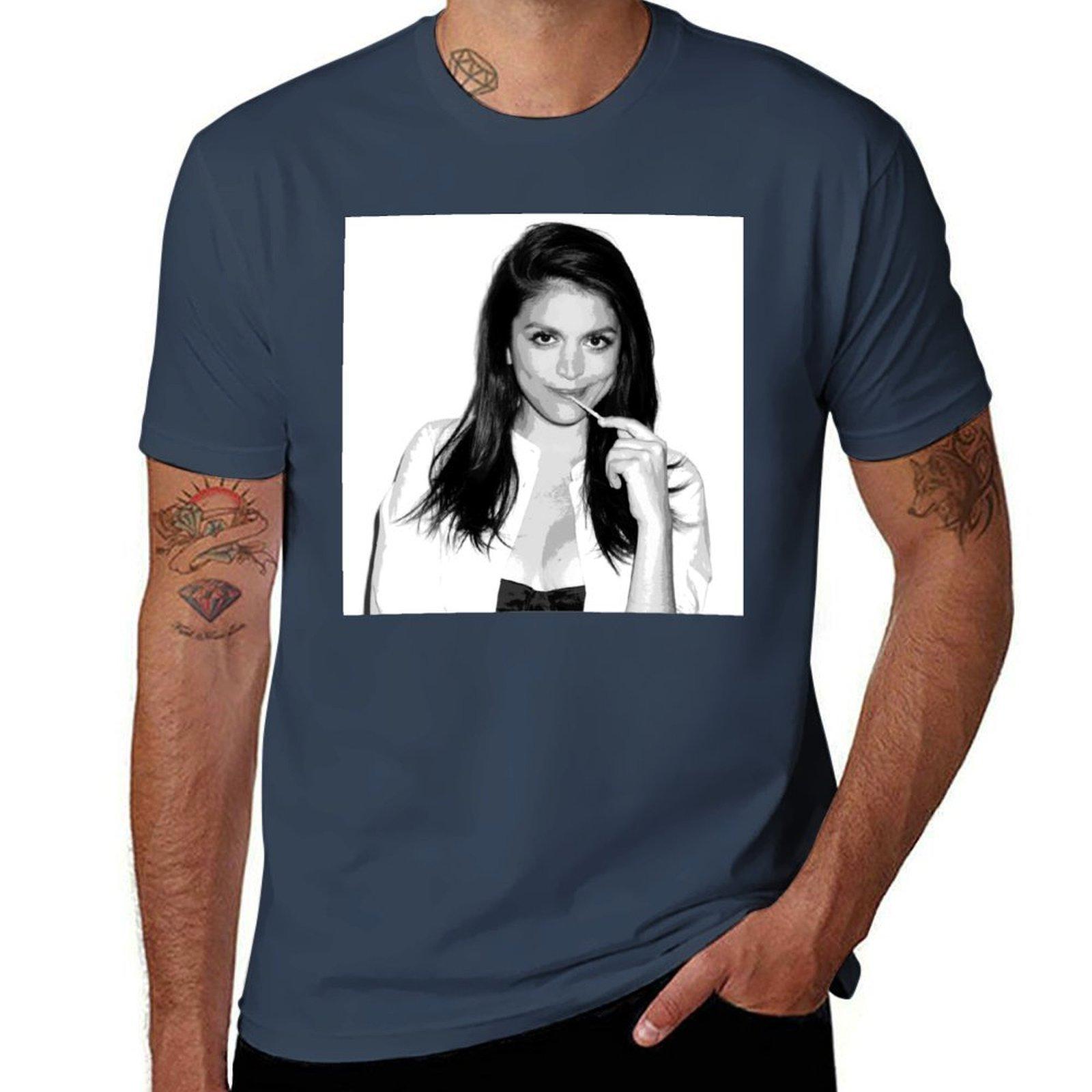 Cecily Strong Black White Pop Art Portrait Painting TShirt Simple Trendy Casual TShirt S
