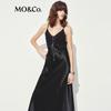 MO&Co. Elegant Backless Knit Little Black Dress