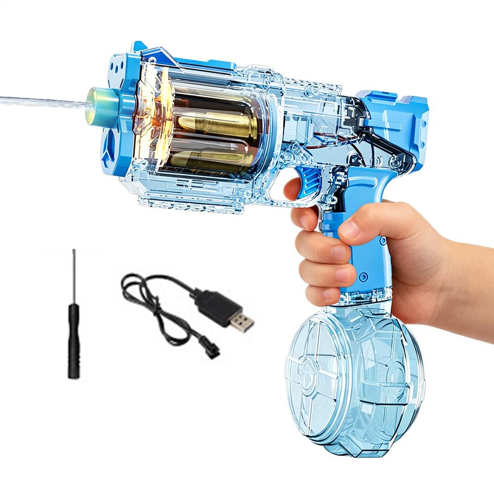 Water Toys for Kids Rechargeable High Speed Clear Outdoor Automatic Electric Water Spray Toys for Kids Adults Backyard Pool