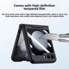 Phone Case for Samsung Z Flip 7 Fe 6 5 4 3 Flip6 Flip5 with Tempered Film Hinge Protection Protective Cover Skin Feel
